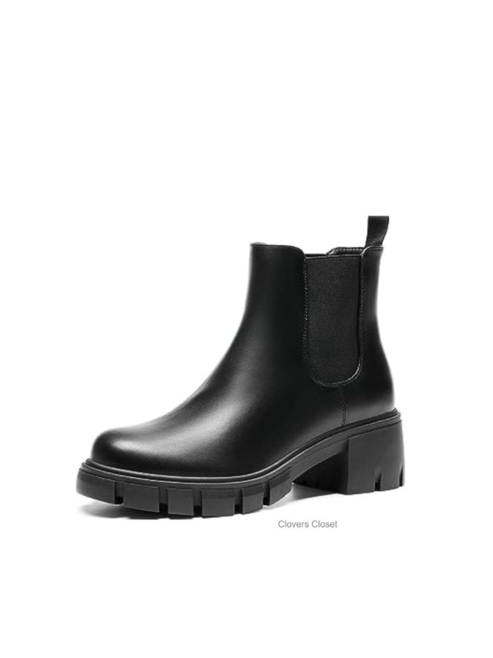Women's Chelsea Ankle Boots with Chunky Heel (PU Leather)